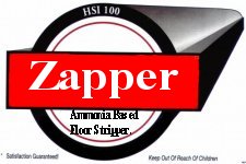 Zapper-ammoniated floor stripper